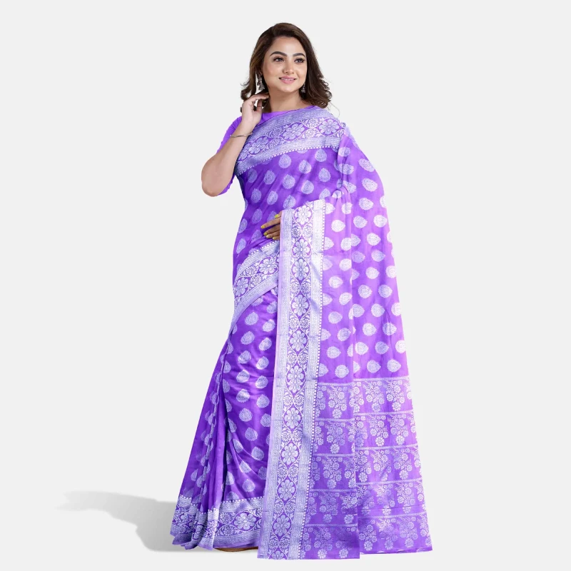 Orchid Violet Katan Saree